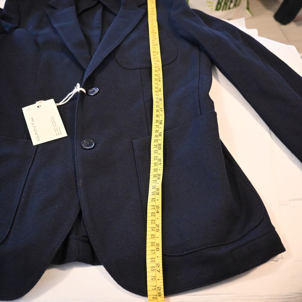 NWT: Gant Jersey Unconstructed Blazer in Evening Blue size 48 EU - Picture 10 of 13